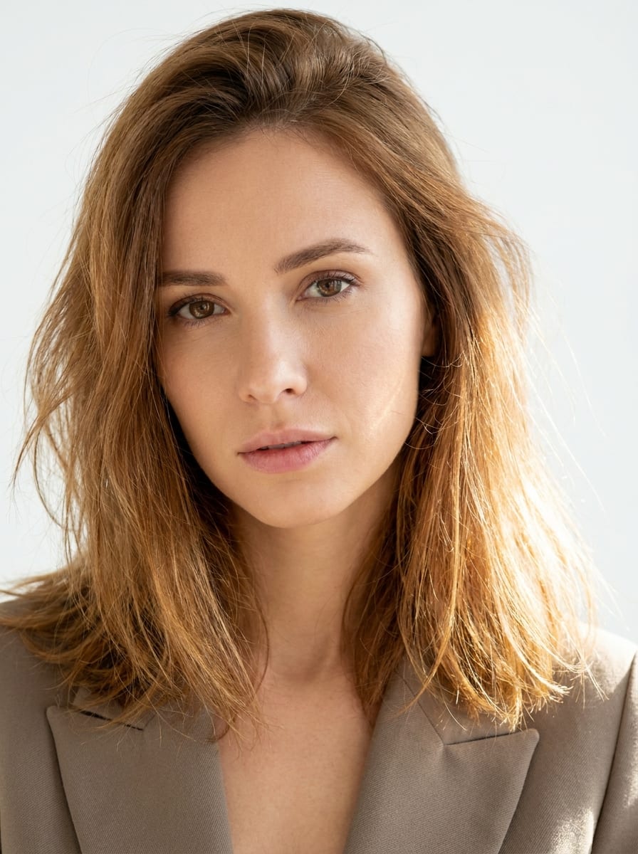 Gerade Haare mit Micro Layers - Frisur für glatte Haare